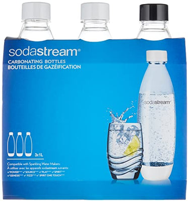 SodaStream Verschmolzene Flaschen für Source, Play, Power, Spirit, Fizzi und Genesis Carbonator, 1 Liter, 3er-Pack (3 x 1 l) im Sale